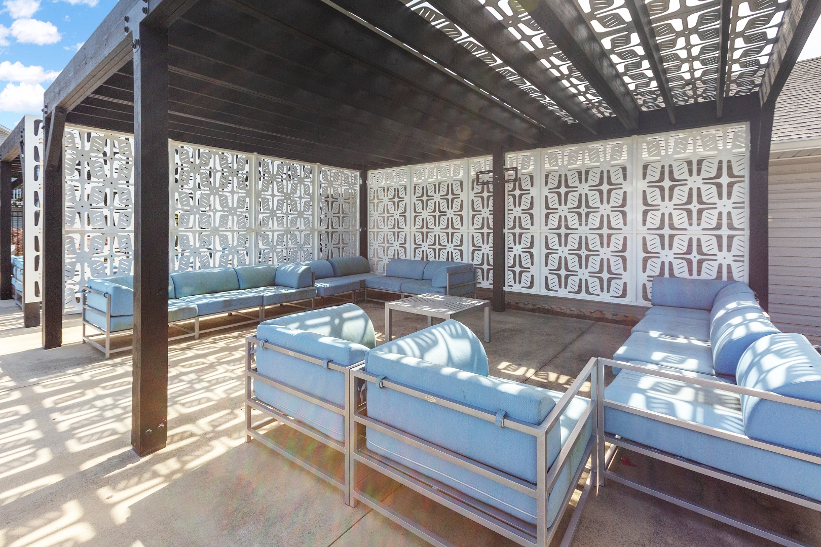 Sundeck overlooking pool