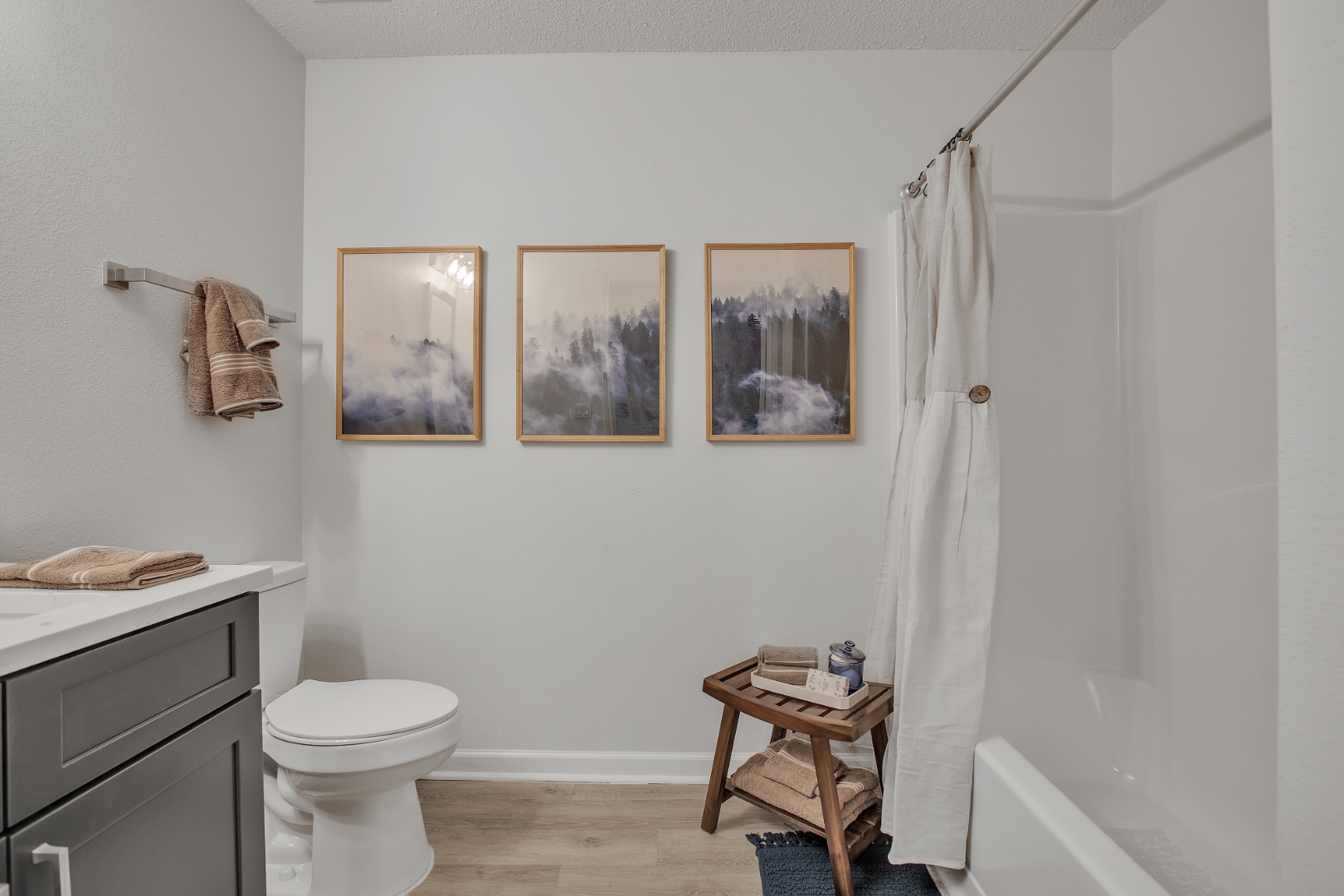 Bathroom with tub and shower